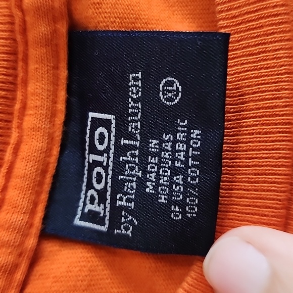 Polo by Ralph Lauren Orange Pocket Tee Sz XL - Picture 3 of 6